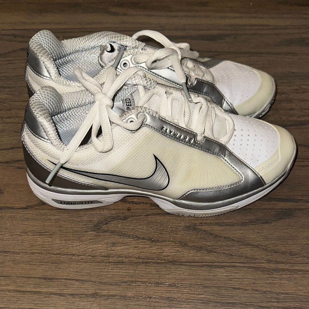 Nike White and Gray Athletic Shoes